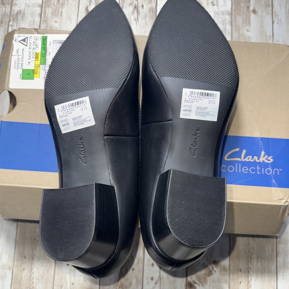 Clarks Women's Elanie Hope‎ Pump Black Size 11 Wide Black - Picture 8 of 11